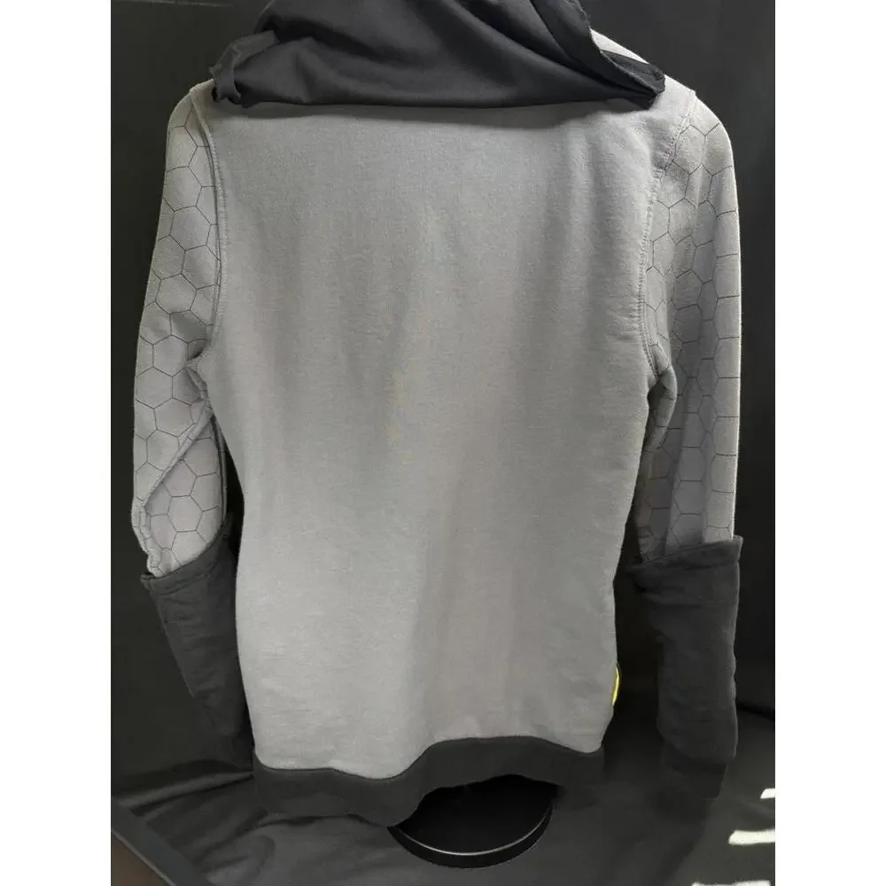 Batman Hoodie Youth XL Gray Black Full Zip‎ Costume Cape Mask DC Comics Logo